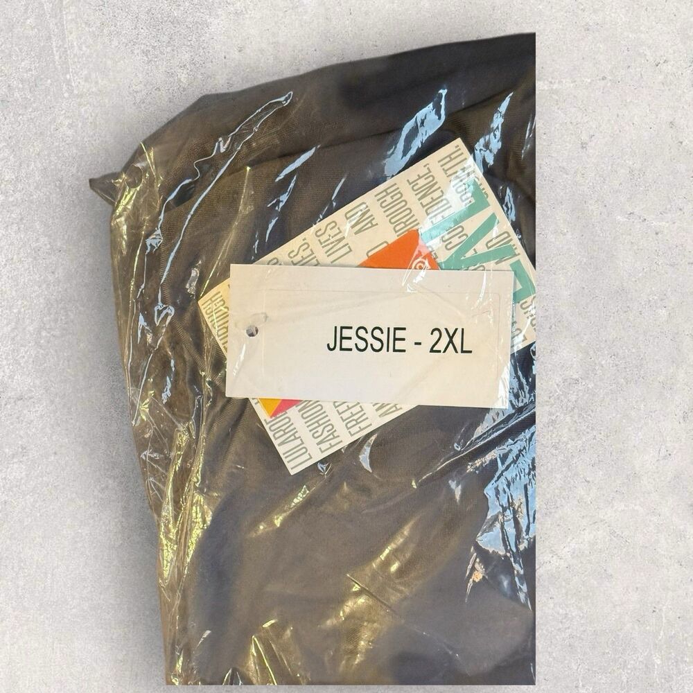 LuLaRoe Jessie Dress (2XL) Gray Solid Print NWT - Picture 2 of 6